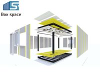 BOX SPACE Maisons préfabriquées modulaires modernes Mini conteneur d'expédition préfabriqué anti-séisme Maison ignifuge