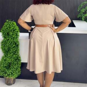 时尚女士提供肩部舞会礼服连衣裙女性优雅夏季休闲连衣裙 - Product Image 3