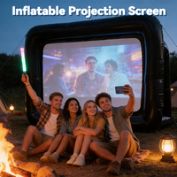 Écran de projection gonflable pliable imperméable pour l'extérieur, léger et multifonctionnel pour le camping et la randonnée