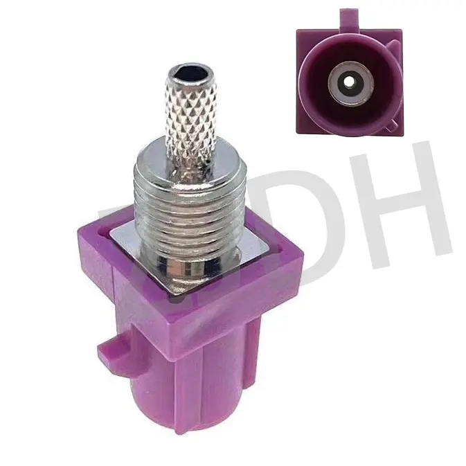 fakra Straight-headed male H Type rose red Rf smb antenna coaxial cable wire connectors