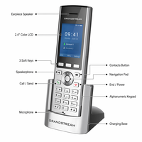 Teléfono IP WiFi Android Grandstream WP820, Doble Banda, Bluetooth, Roaming, Resistente a Caídas, Pantalla LCD de 2.4, 150H en Espera, 7.5H en Conversación, Teléfono VoIP Inalámbrico