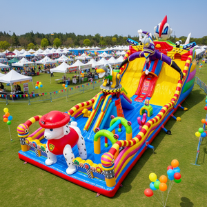 Castillo Inflable <span class=keywords><strong>de</strong></span> PVC para Uso Doméstico, Precio <span class=keywords><strong>de</strong></span> Fábrica Douerfei, Casa <span class=keywords><strong>de</strong></span> Brinco con Tobogán, Combinación Divertida, Uso Comercial para 200 Personas, para Familias - Product Image 1