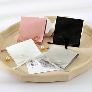 Manufacturers Wholesale Custom Size LOGO Design Bow <b>Envelop</b> Microfiber Luxury Double-Sided Flannel Jewelry Storage Pouch - Product Image 3