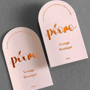 من المصنع مباشرة طباعة حروف مخصصة للأعمال مع رقائق ذهبية ومواد من الورق المقوى للزيارة والبطاقات - Product Image 5