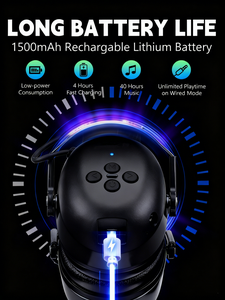 <span class=keywords><strong>Casque</strong></span> <span class=keywords><strong>sans</strong></span> <span class=keywords><strong>fil</strong></span> Bluetooth personnalisé avec batterie rechargeable, protection auditive, protège-oreilles, protection du son - Product Image 3