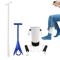 Gaixie Dressing Help : Kits d'aide à l'enfilage des chaussettes et chausse-pieds multifonction, portables et durables