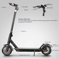 Trottinette électrique pliable légère avec moteur 350W, capacité de charge de 120 kg, haute efficacité, livraison rapide en 7 jours