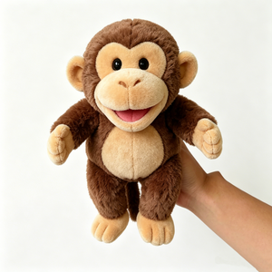 Personaliza tu peluche de mono, lindo mono marrón sonriente, suave peluche de mono para regalar a los niños - Product Image 6