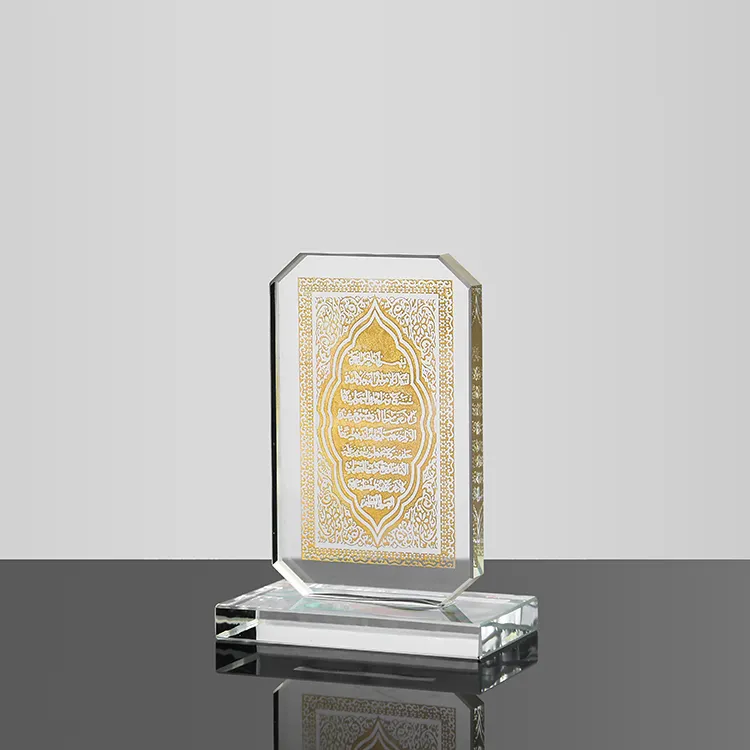 גביש זכוכית משקולות נייר קריסטל אסלאמיים דתיים מתנה