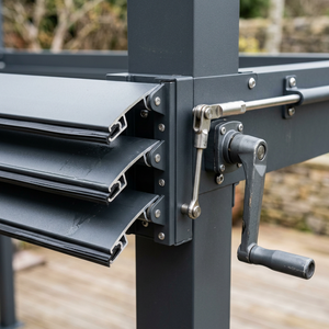Pergola extérieure en aluminium avec toit à lames orientables, imperméable, auvent pare-soleil, gazebo bioclimatique, revêtement poudré, <span class=keywords><strong>abri</strong></span> pour <span class=keywords><strong>jardin</strong></span>, <span class=keywords><strong>terrasse</strong></span>, balcon - Product Image 5