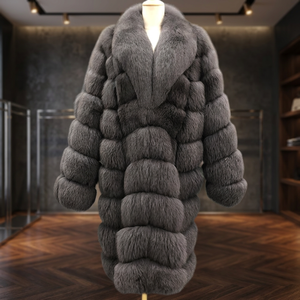 OEM Big Size Men's Waterproof Reversible Thick Warm <b>Real</b> Finland Fox <b>Fur</b> <b>Coat</b> - Product Image 3