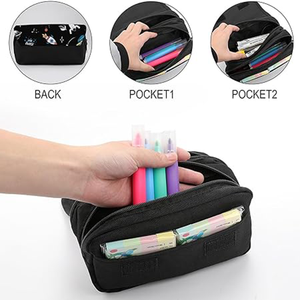 Không Gian Hộp Bút Phi Hành Gia Công Suất Lớn Túi Bút Đôi Dây Kéo Với Ngăn Cho Phụ Nữ Người Đàn Ông Không Gian Bút Chì Trường Hợp - Product Image 5