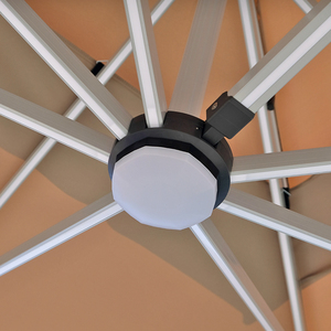 Ombrellone da Giardino di Lusso 3m con Luce LED Solare in Alluminio Parasole a Sbalzo Commerciale per Spiaggia e Patio - Product Image 5