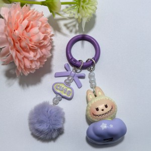 Autentico Ciondolo Fai-da-te Serie 'Goodnight Starry Sky' con Grani Carini e Grappolo di Stelle Dormiente, Accessorio per Telefono con Pom-Pom, Lunghezza 9 cm - Product Image 5