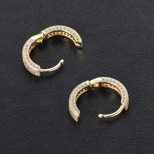 Boucles d'oreilles pendantes hip-hop en diamant véritable sur mesure, en argent sterling, bijoux fins pour cadeau de mariage ou d'anniversaire - Product Image 3