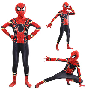 Disfraces de Personajes de Películas de Halloween al por Mayor de Fábrica, Máscara de Spiderman de Superhéroe <span class=keywords><strong>con</strong></span> Casco, Mono para Adultos, Tela de Seda de Leche - Product Image 3