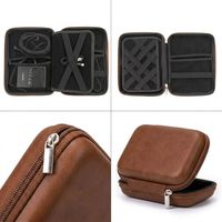 Pochette en similicuir personnalisable gravée en usine, étui de rangement zippé pour câbles de charge et gadgets de voyage en similicuir gravé au laser