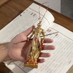 Figura de Latón del Rey Mono Sun Wukong, de Copper Art Workshop, Bañada en Oro, Adorno Coleccionable 3D - Product Image 4
