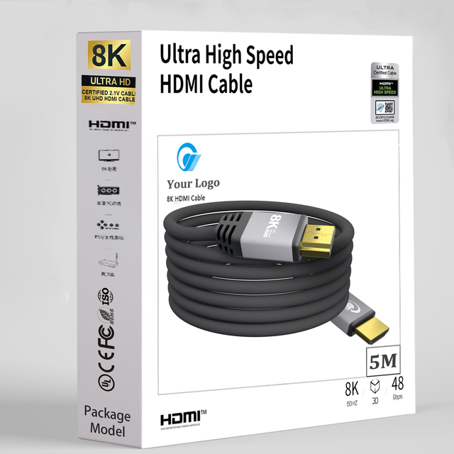 OEM 24K Gold Plated Twisted Pair PVC for Cable for Projector/Monitor-10Gbps 8K Ultra High Speed