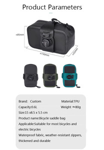 Bolsa Trasera <span class=keywords><strong>para</strong></span> Bicicleta <span class=keywords><strong>de</strong></span> Carcasa Rígida EVA, Impermeable, <span class=keywords><strong>para</strong></span> Almacenar <span class=keywords><strong>Accesorios</strong></span> <span class=keywords><strong>de</strong></span> Ciclismo - Product Image 3