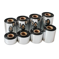Pita Resin Lilin TTR Premium 110x300 Pita Transfer Termal untuk Printer Label Industri Ritel/Logistik