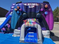 Château gonflable avec contrôleur de jeu vidéo Moonwalk Gamer pour fête
