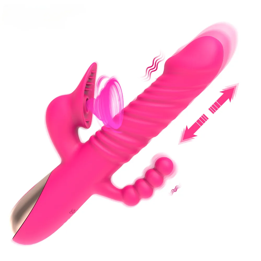 3 In 1 Schub saugen Dildo Vibratoren für Frauen G-Punkt Anal Klitoris stimulator Adult Sex Produkte 18 Mastur bator Sexspielzeug