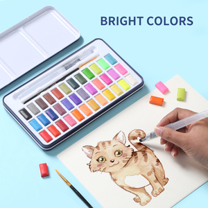 Juego <span class=keywords><strong>de</strong></span> <span class=keywords><strong>Pinturas</strong></span> <span class=keywords><strong>de</strong></span> Acuarela Sólidas Profesionales Giorgione, 12, 24, 36 Colores, Caja <span class=keywords><strong>de</strong></span> Lata, Juego <span class=keywords><strong>de</strong></span> Arte <span class=keywords><strong>de</strong></span> Acuarela con Pincel <span class=keywords><strong>de</strong></span> Pelo <span class=keywords><strong>de</strong></span> Nailon - Product Image 5
