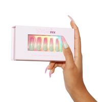 Boîtes de présentation de luxe personnalisées de qualité supérieure pour faux ongles avec fenêtre, pour ongles à presser