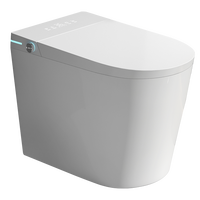 WC intelligent en céramique blanc au design moderne, à poser au sol, avec réservoir d'eau dissimulé, gain de place, siphon en S, populaire