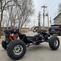 Go-Kart de Pedales 212CC, 4 Tiempos, Transmisión por Cadena, Llantas de Aluminio de 10 Pulgadas, Volante Grande, Chasis para Adultos, Go-Karts Todoterreno