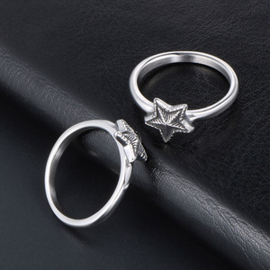 Star <b>Titanium</b> Steel <b>Ring</b> Women's Fashion Jewelry Gift SA966 - Product Image 4