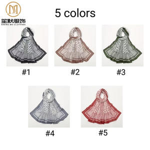 Bufanda de gasa con estampado de perlas gasa nuevo turbante árabe a cuadros cuadrado Oriente Medio Dubai turbante turco bufandas hiyab musulmán - Product Image 6