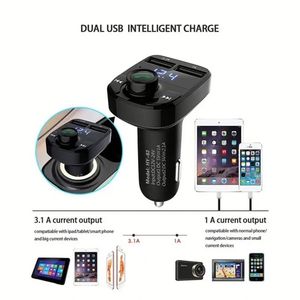 ที่ชาร์จในรถยนต์ QC3.0 เครื่องเล่น MP3 อะแดปเตอร์ชาร์จเร็ว X8 ชาร์จเร็วแบบคู่ ที่ชาร์จในรถยนต์แบบ USB คู่ พร้อมเครื่องส่งสัญญาณ FM สำหรับโทรศัพท์และแท็บเล็ต - Product Image 6
