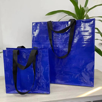 Sacs de courses réutilisables en PP tissé, sacs fourre-tout écologiques pour l'épicerie avec surface laminée, impression de logo personnalisée, sacs de transport robustes