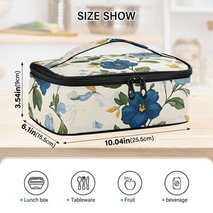 Lightweight Insulated Lunch Bag, Portable Thermal <b>Cooler</b> Pouch with Mesh Pocket, Reusable Food Storage Tote Fits in <b>Backpack</b> - Product Image 3