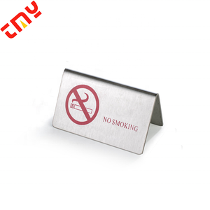 ป้ายห้ามสูบบุหรี่ทำจากโลหะสแตนเลสสำหรับร้านอาหารร้านอาหาร - Product Image 2