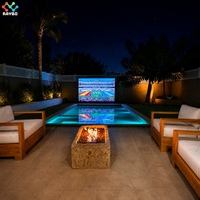 Écran LED mural haute luminosité RAYBO HD étanche IP65 pour piscine domestique, mur vidéo LED P3.91 en aluminium moulé sous pression
