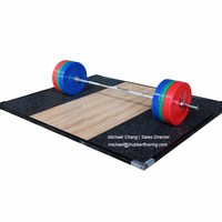 Plateforme de musculation, dalles de sol en caoutchouc pour la musculation, 40 mm d'épaisseur