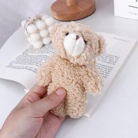 Porte-clés en peluche mini ours en peluche écologique et économe en énergie 10 cm, jouet cadeau personnalisé pour animaux de compagnie