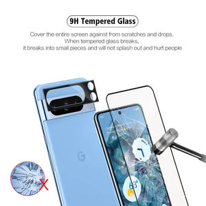 Protection d'écran en verre trempé 9H 2.5D anti-rayures haute transparence personnalisée ODM, protection d'objectif d'appareil photo pour Google Pixel 8 9 10 Pro - Product Image 3