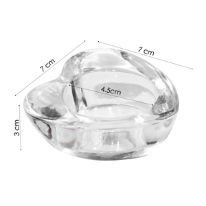 Em forma de coração transparente vidro chá luz vela golder para o casamento mesa decoração - Product Image 2