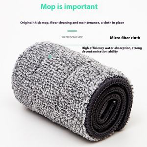 Großhandel Flat Mop mit Holzgriff Dual-Use Dry & Wet Recta ngle Pattern Freihändige Reinigung für beschäftigte Menschen - Product Image 4