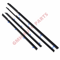 Juego de 4 Burletes Selladores de Moldura de Ventana para Honda Civic 2012 2013 2014 2015, Tira de Sello de Puerta Exterior en Negro