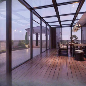 Ventanas corredizas de acero inoxidable <span class=keywords><strong>precio</strong></span> competitivo solárium prefabricado independiente de aluminio de lujo personalizado para las cuatro estaciones - Product Image 3