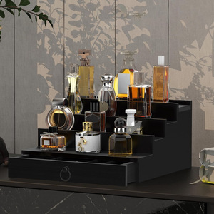 Étagère à parfums à plusieurs niveaux, boîte de rangement en bois pour bureau, organisateur de présentation multi-couches pour collection de parfums masculins - Product Image 4
