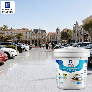 Revêtement liquide autolissant en époxy avec sable coloré pour usage intérieur et extérieur, résistant à l'usure, protection solaire, revêtement de sol en ciment - Product Image 3
