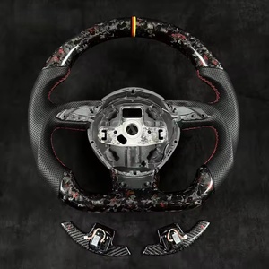 Volant sport en fibre de carbone véritable de haute qualité pour <span class=keywords><strong>Audi</strong></span> A3 A4 A5 A6 A7 RS3 RS4 RS5 RS6 RS7 B8.5 Q3 <span class=keywords><strong>Q5</strong></span> Q7, personnalisé - Product Image 2