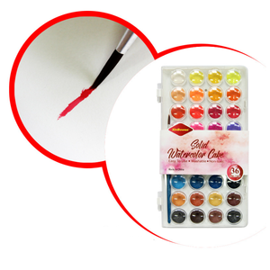 Ensemble de peinture <span class=keywords><strong>aquarelle</strong></span> solide lavable Xinbowen, professionnel, non toxique, boîte transparente, 36 couleurs - Product Image 6