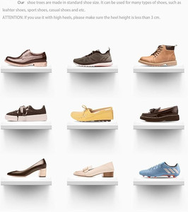 Árbol de zapatos de cedro para hombres y mujeres con tubos de acero chapados en latón dobles Zapatos interiores ajustados - Product Image 3